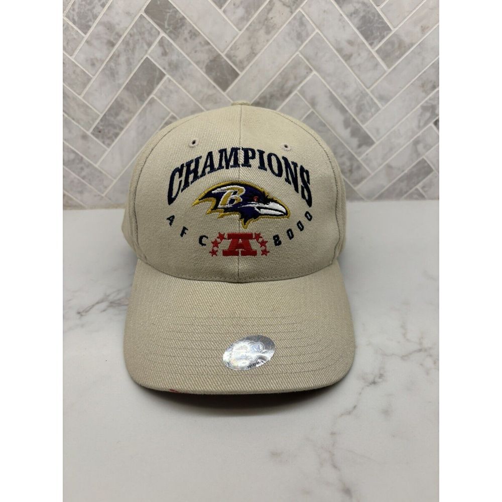 Vintage Y2K 2000s 00s Baltimore Ravens 2000 AFC Champions Strapback Adjustable